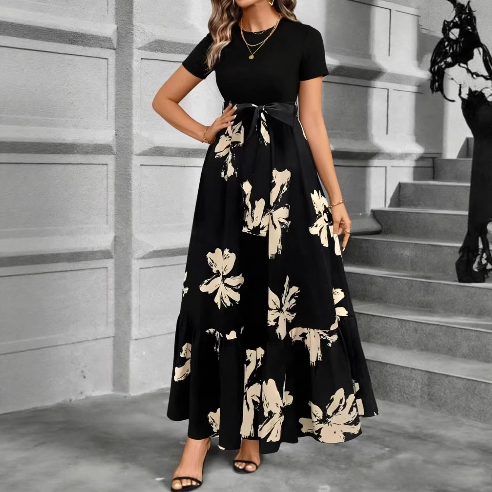 Elegant Short Sleeve Dress