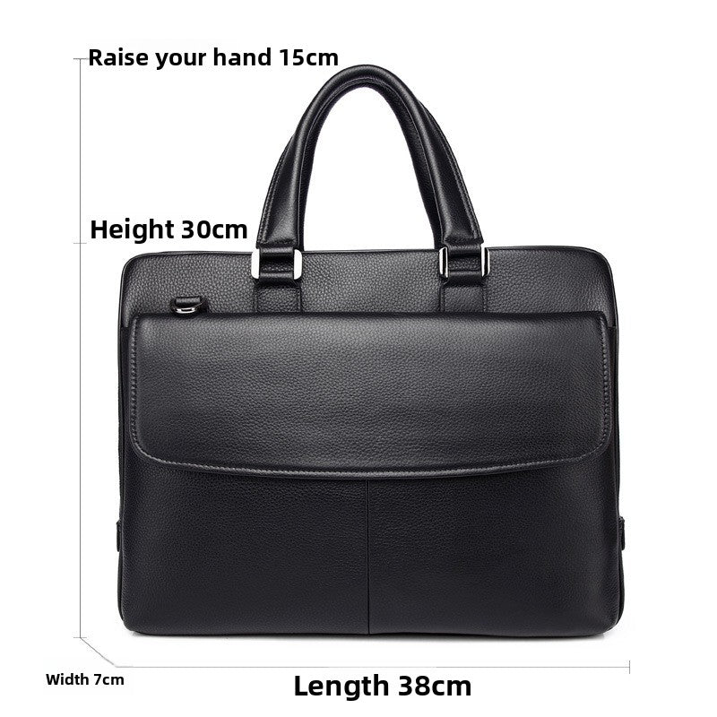 Genuine Leather Waterproof Business Briefcase