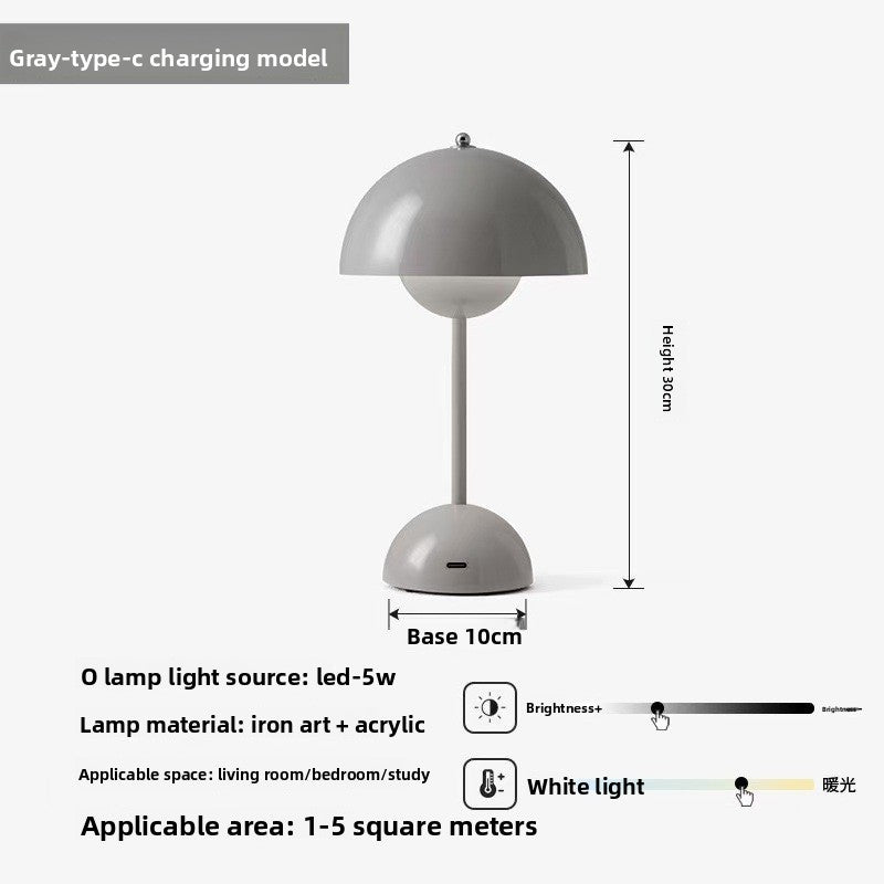 Lámpara de mesa USB Mushroom Atmosphere con control táctil