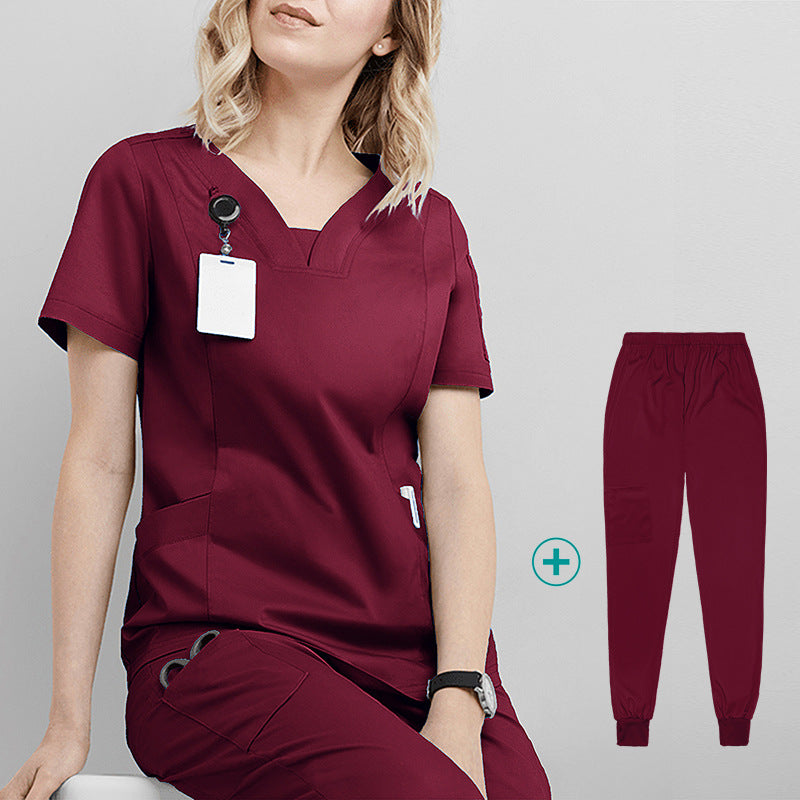 Conjunto de bata de lavado de manos en la sala de operaciones del hospital