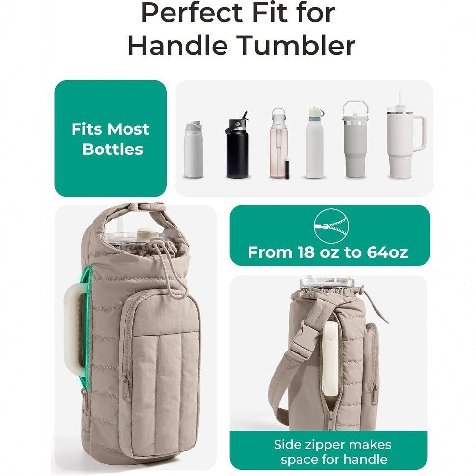 Portable Crossbody Water Bottle Bag for Outdoor Travel