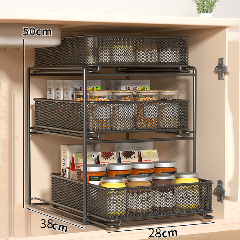 Estante de almacenamiento de cocina de varios niveles, organizador de fregadero multifuncional para el hogar