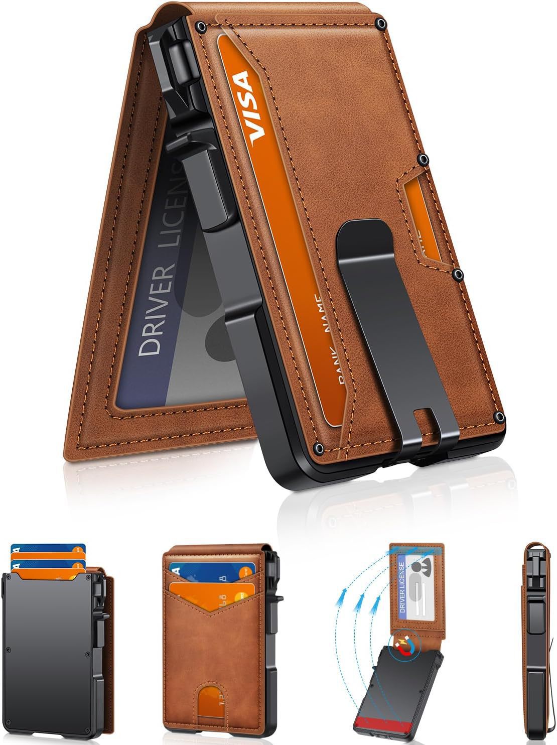 Cartera de metal con tarjetero RFID