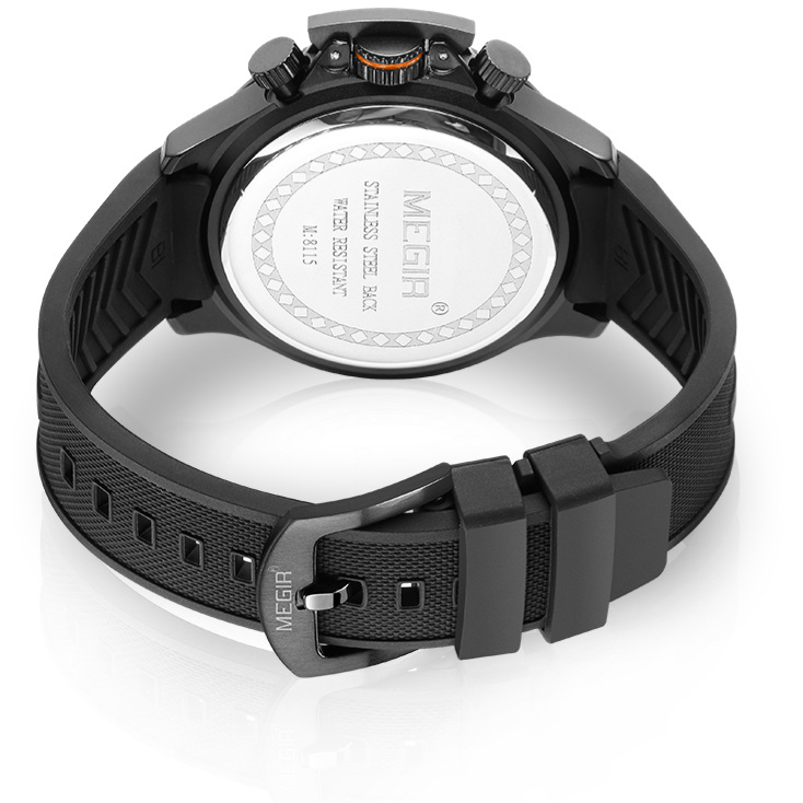 Multi-function Sports Quartz Watch with Silicone Strap
