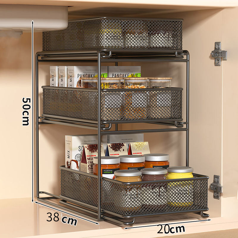 Estante de almacenamiento de cocina de varios niveles, organizador de fregadero multifuncional para el hogar
