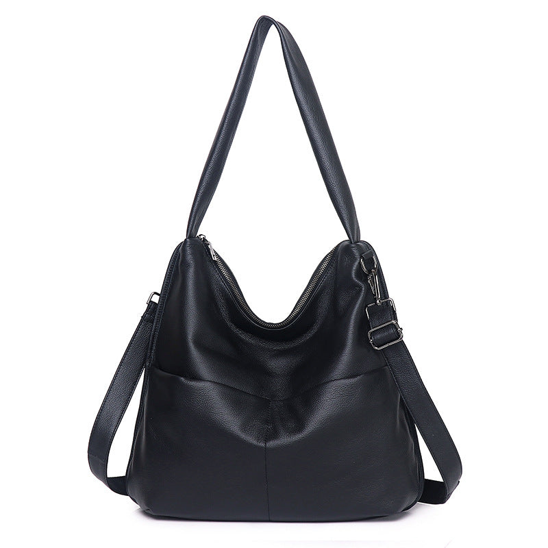 Genuine Leather Crossbody Bag with Adjustable Strap