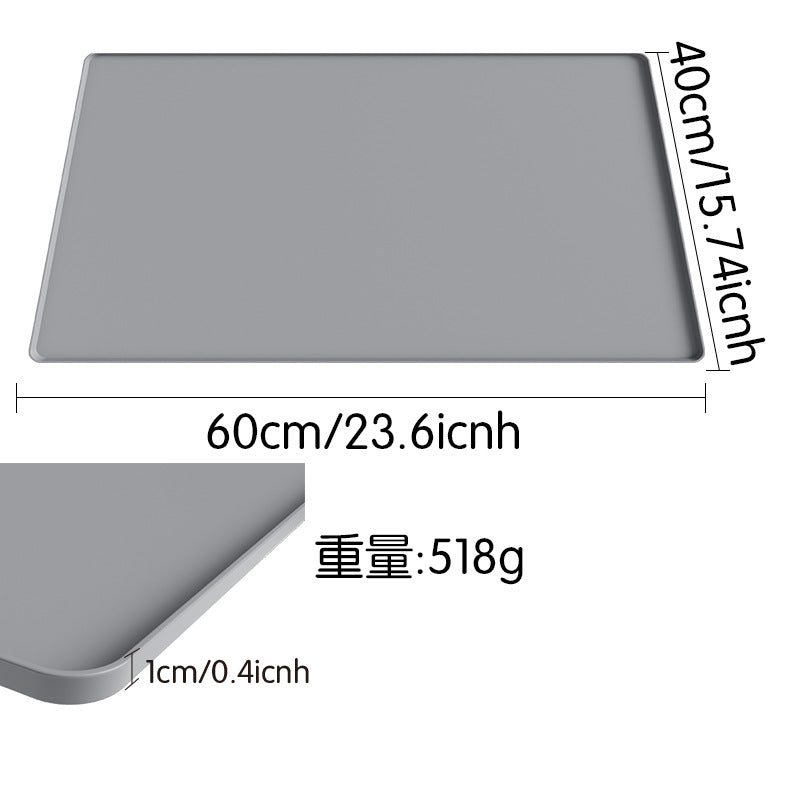 Silicone Coffee Machine Mat with Drainage Tray