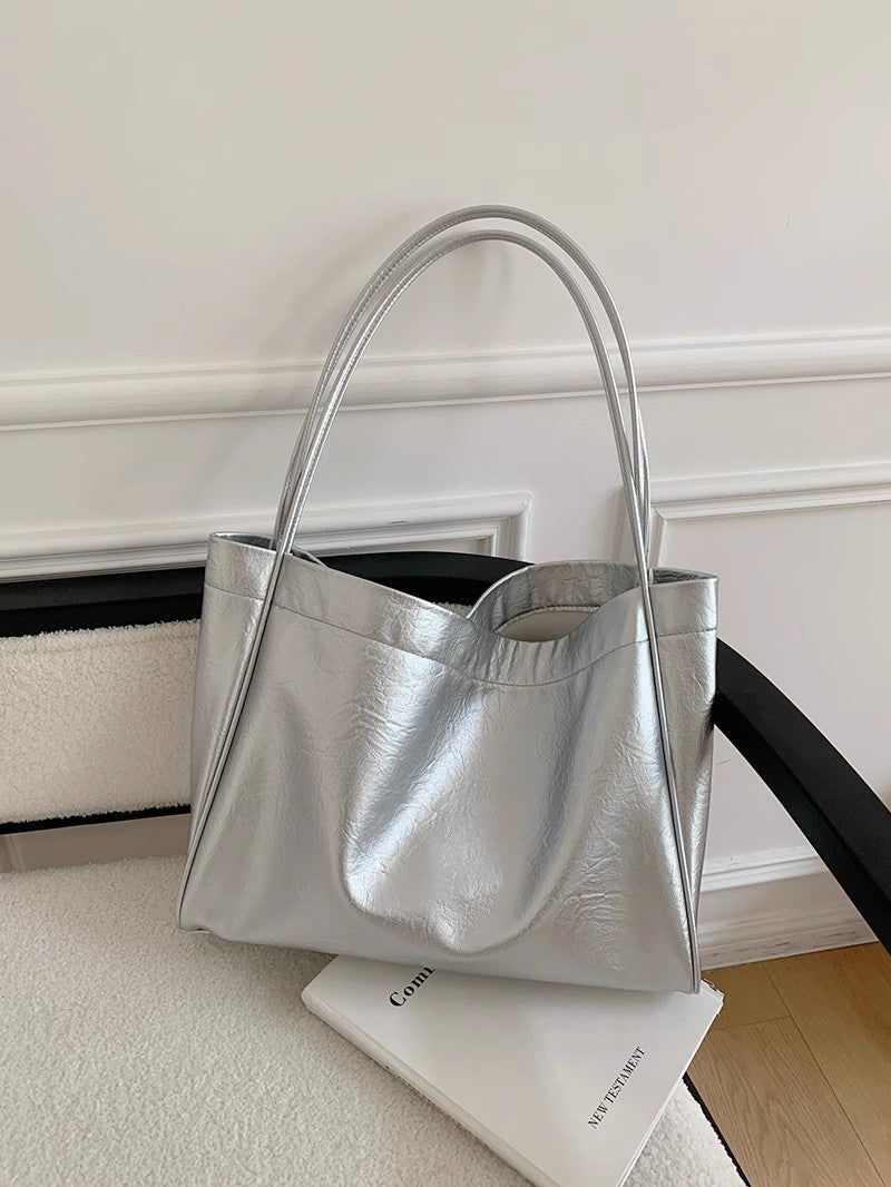 Retro Large Capacity Soft PU Tote Bag