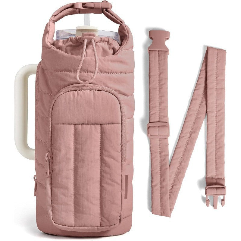 Portable Crossbody Water Bottle Bag for Outdoor Travel