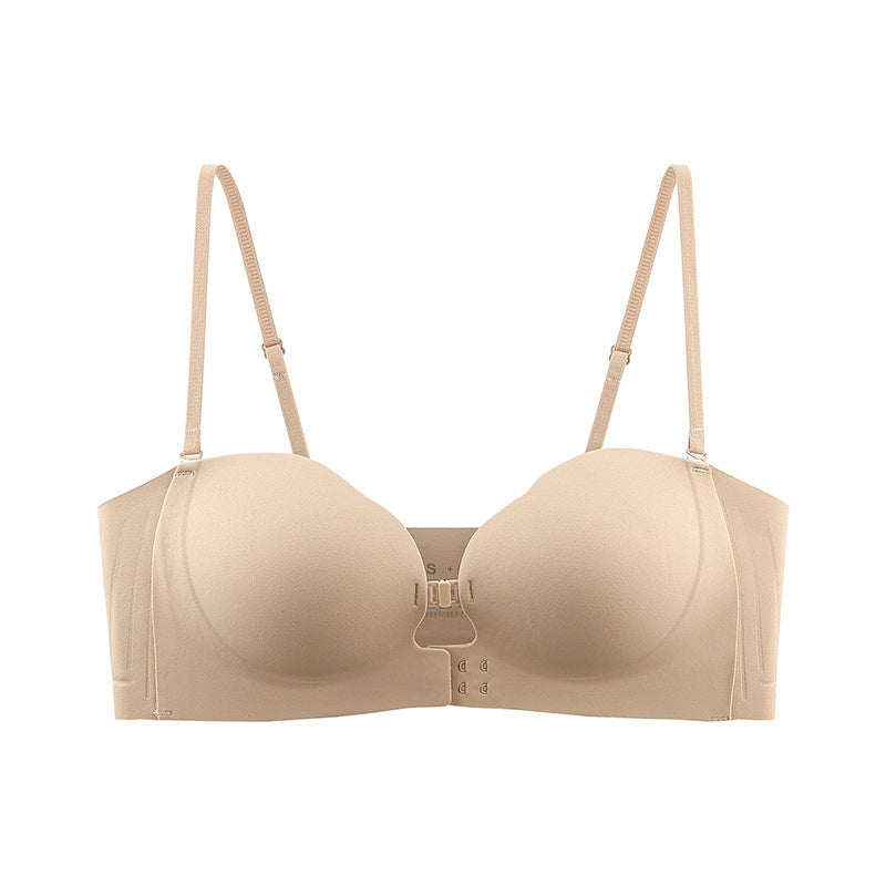 Sujetador push up sin tirantes con cierre frontal