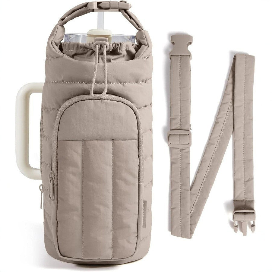 Portable Crossbody Water Bottle Bag for Outdoor Travel