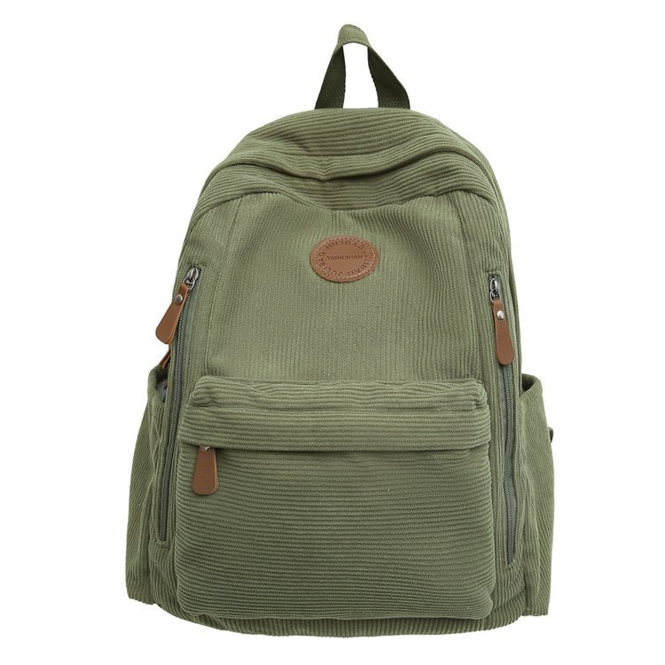 Casual Corduroy Backpack