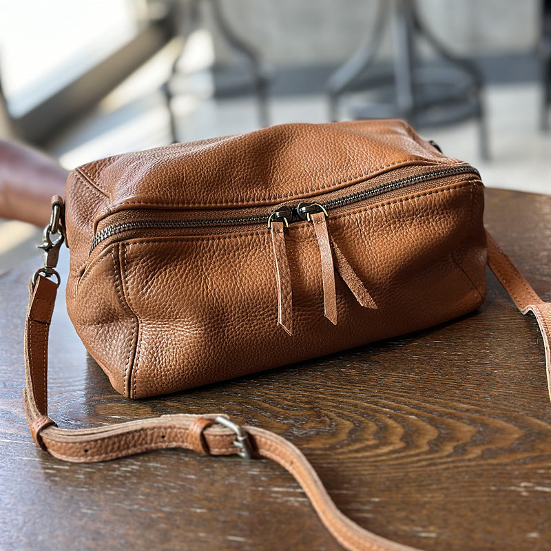 Women's Genuine Leather Retro Small Crossbody Bag