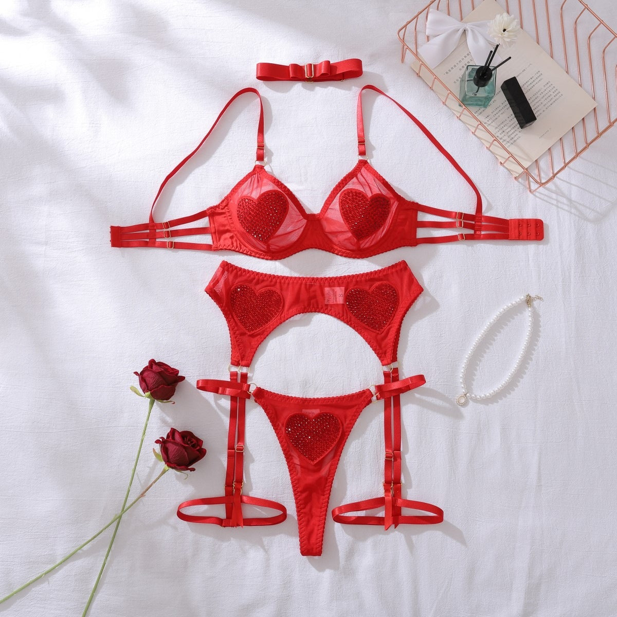 Mesh Bra and Underwear Set