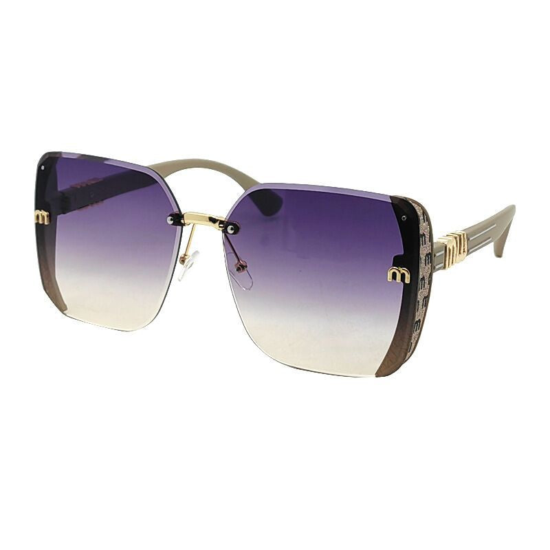 Gafas de sol de marco grande para mujer, gafas de sol cuadradas de moda de alta gama