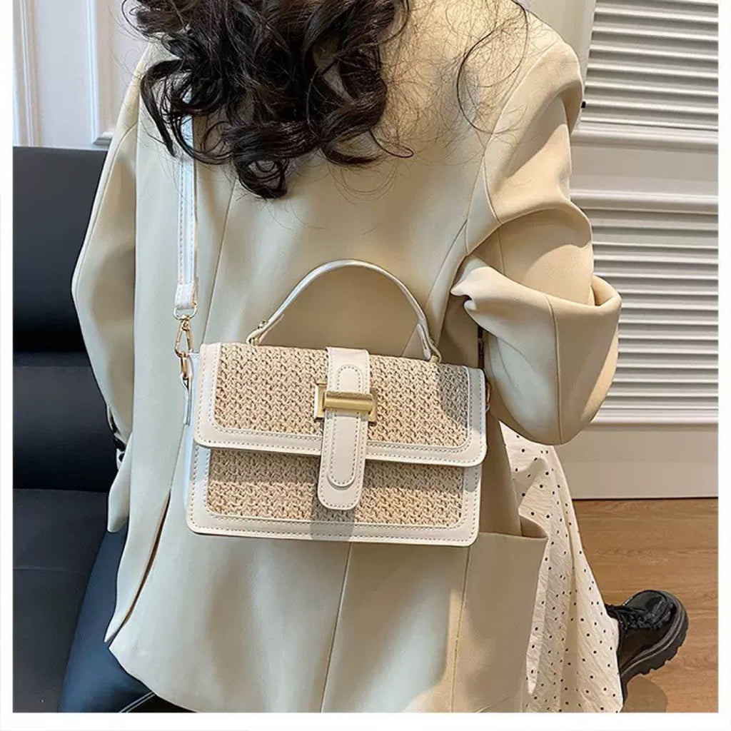 Woven Small Square Crossbody Bag
