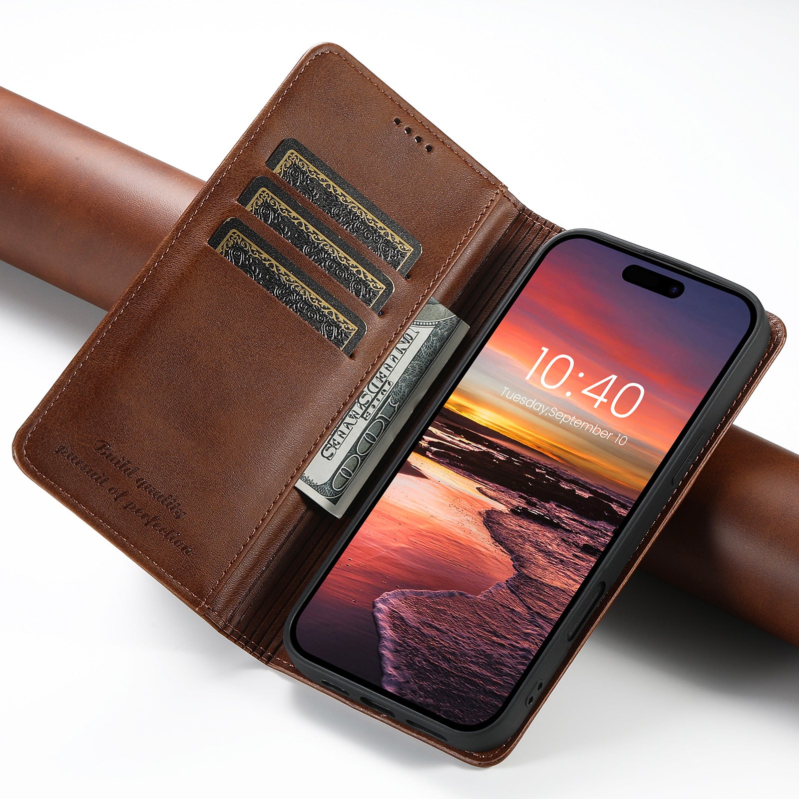 Funda magnética de cuero para teléfono Samsung Galaxy