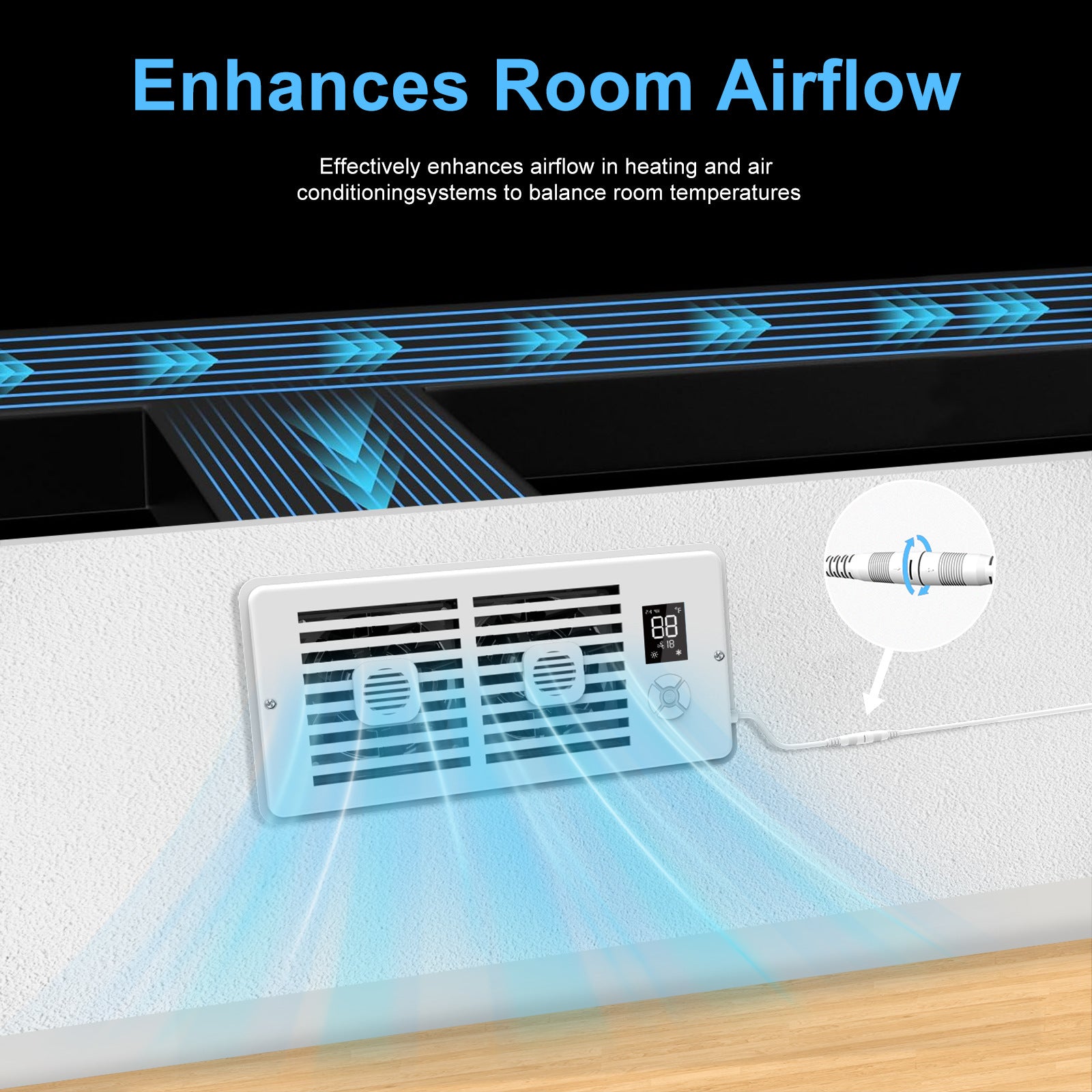 Smart Silent Aromatherapy Duct Booster Fan