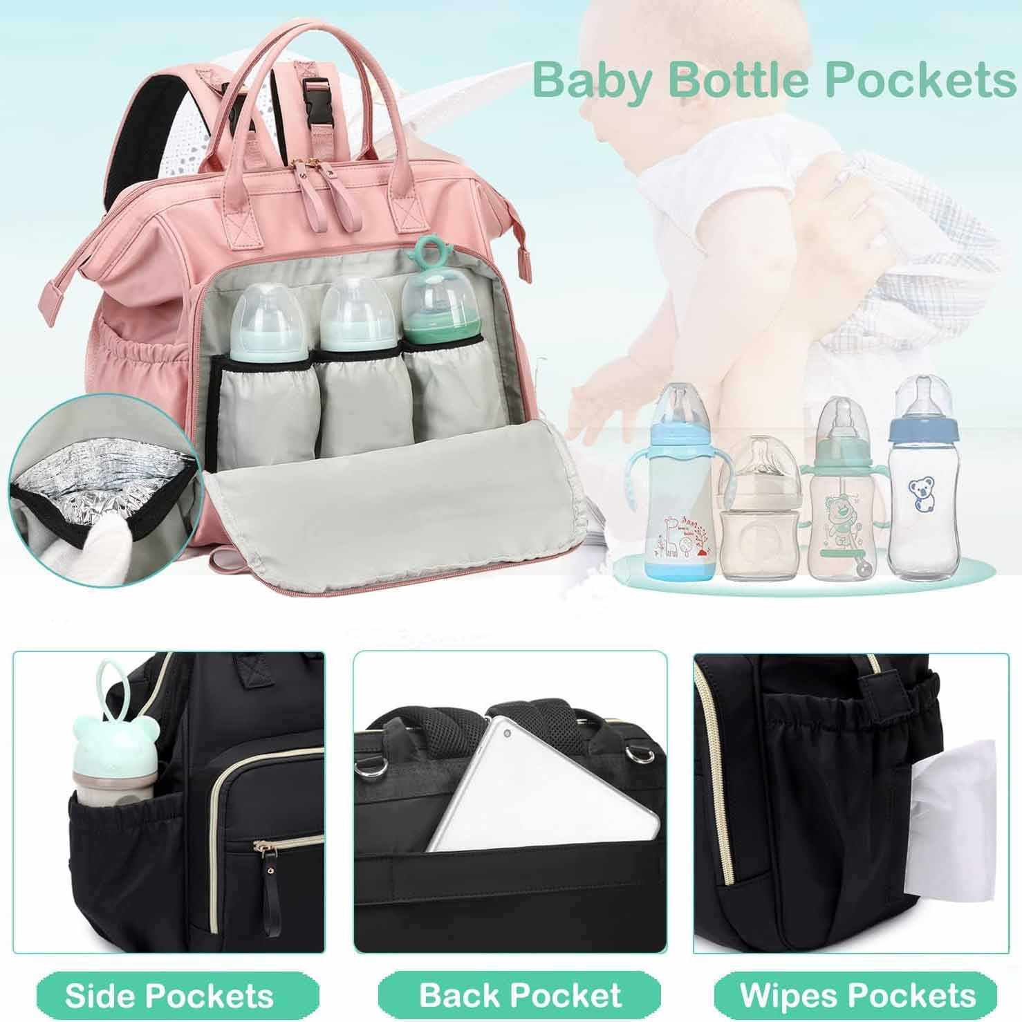 Baby Diaper Bag Waterproof Backpack with Anti-Theft Pocket