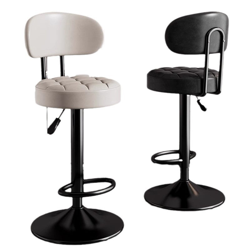 Adjustable Height Swivel Bar Stool with Backrest