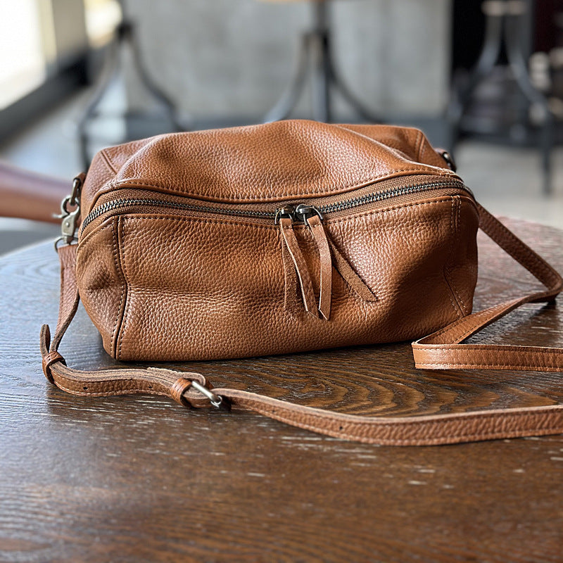 Women's Genuine Leather Retro Small Crossbody Bag
