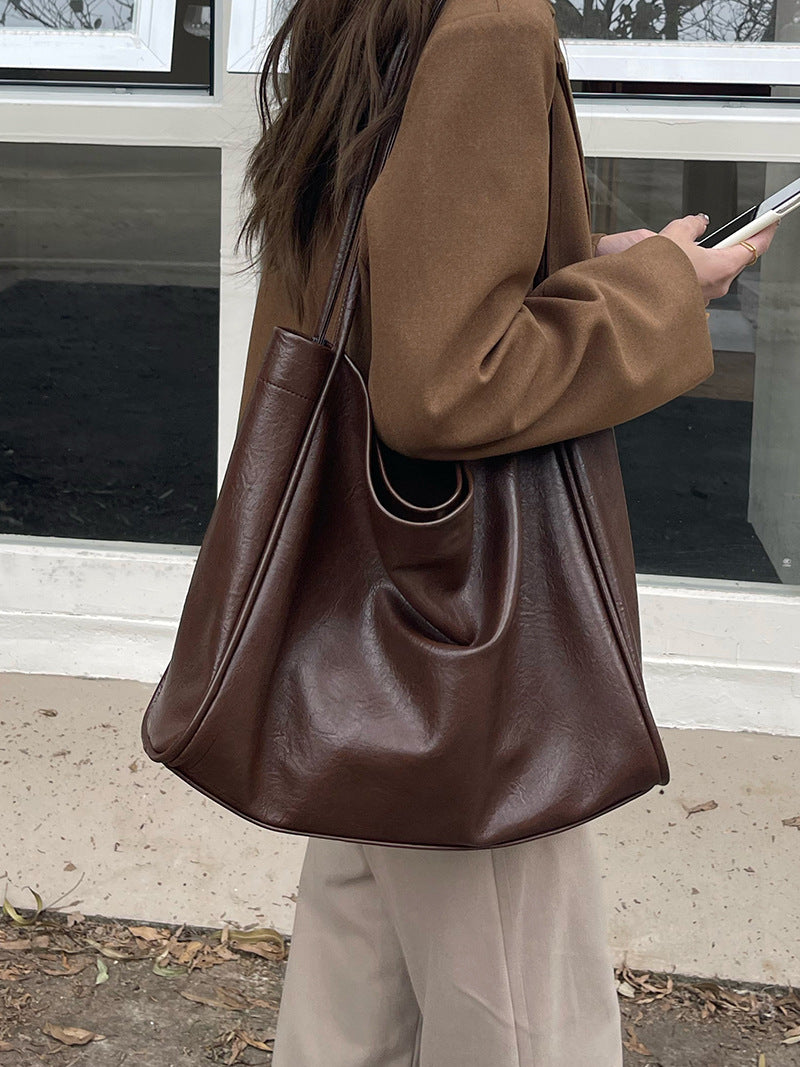 Casual Soft Leather Tote Bag