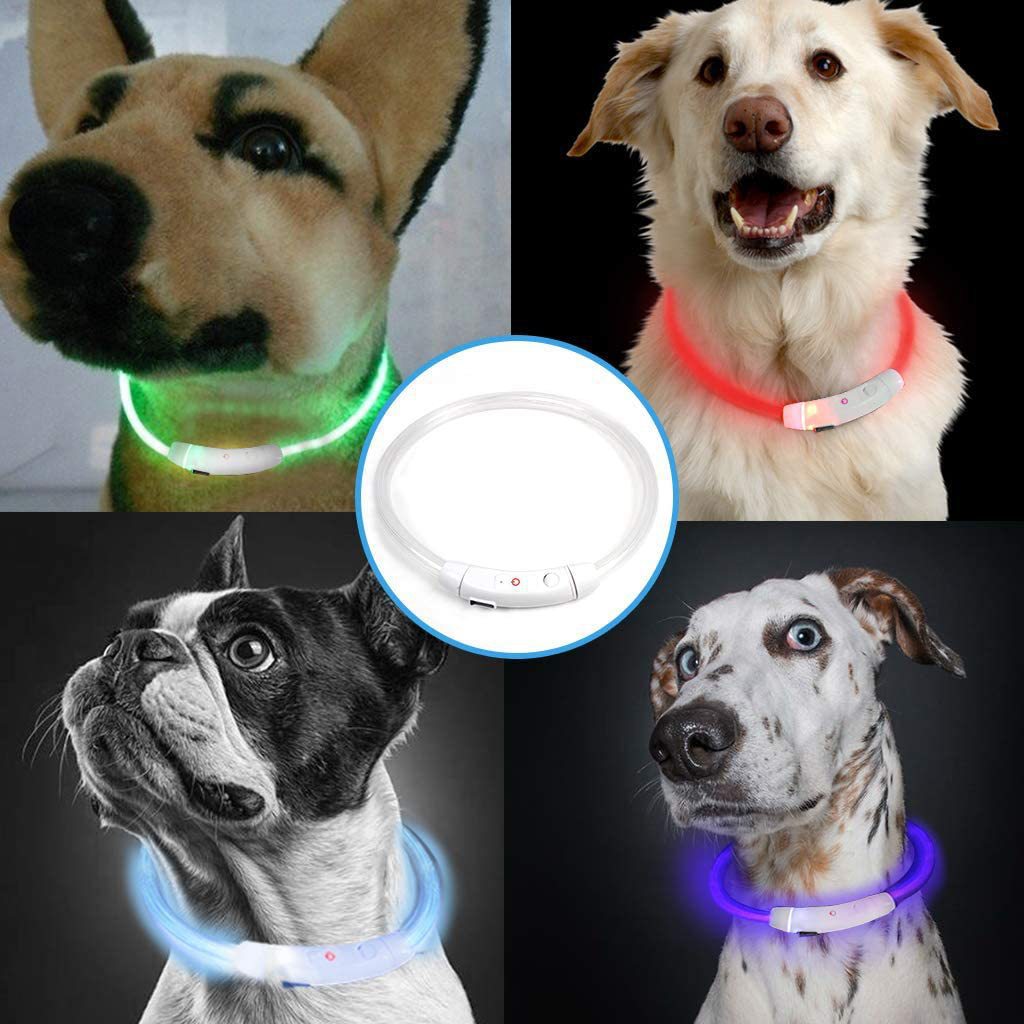 Collar de seguridad para mascotas LED recargable por USB