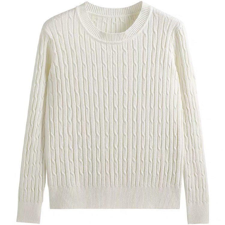 Womens Twist Knit Pullover Sweater