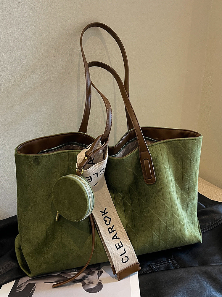 Retro Flannel Tote Bag for Women