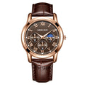 Mens Quartz Watch Leather Strap