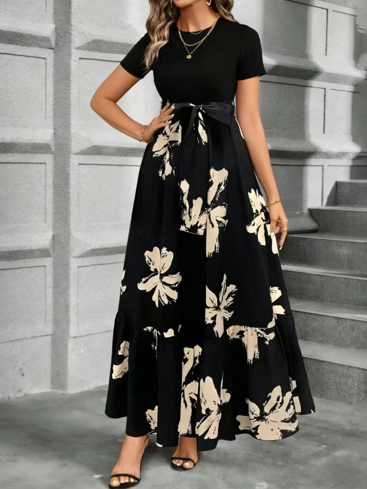 Elegant Short Sleeve Dress