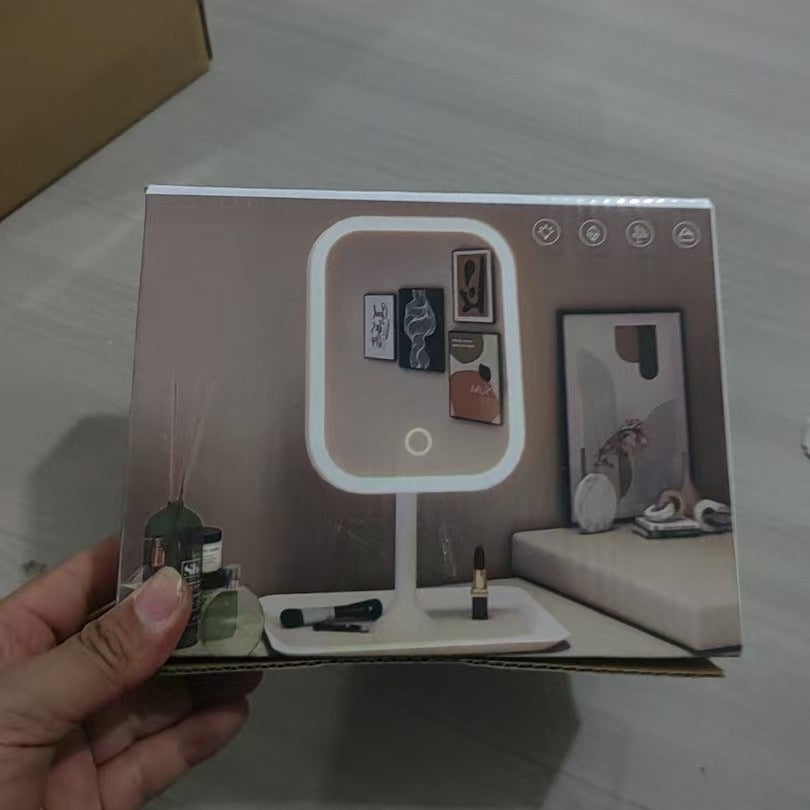 Desktop LED Makeup Mirror with Adjustable Stand
