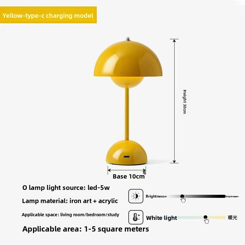 Lámpara de mesa USB Mushroom Atmosphere con control táctil