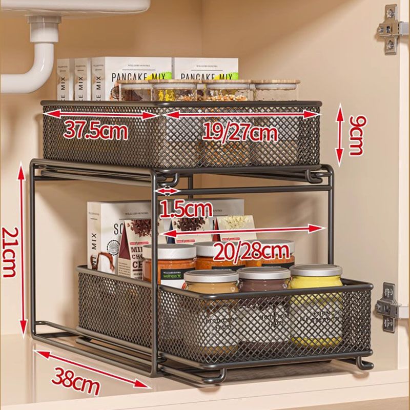 Estante de almacenamiento de cocina de varios niveles, organizador de fregadero multifuncional para el hogar