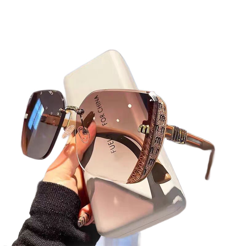 Gafas de sol de marco grande para mujer, gafas de sol cuadradas de moda de alta gama