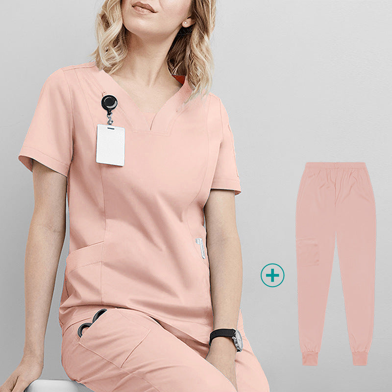 Conjunto de bata de lavado de manos en la sala de operaciones del hospital