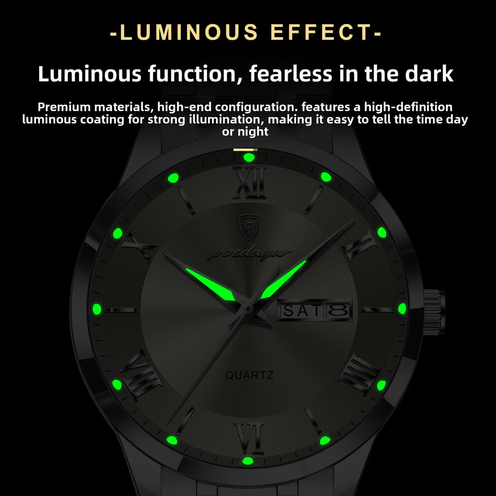 Men's Watch Ultra-Thin Business Dual Calendar Quartz Watch