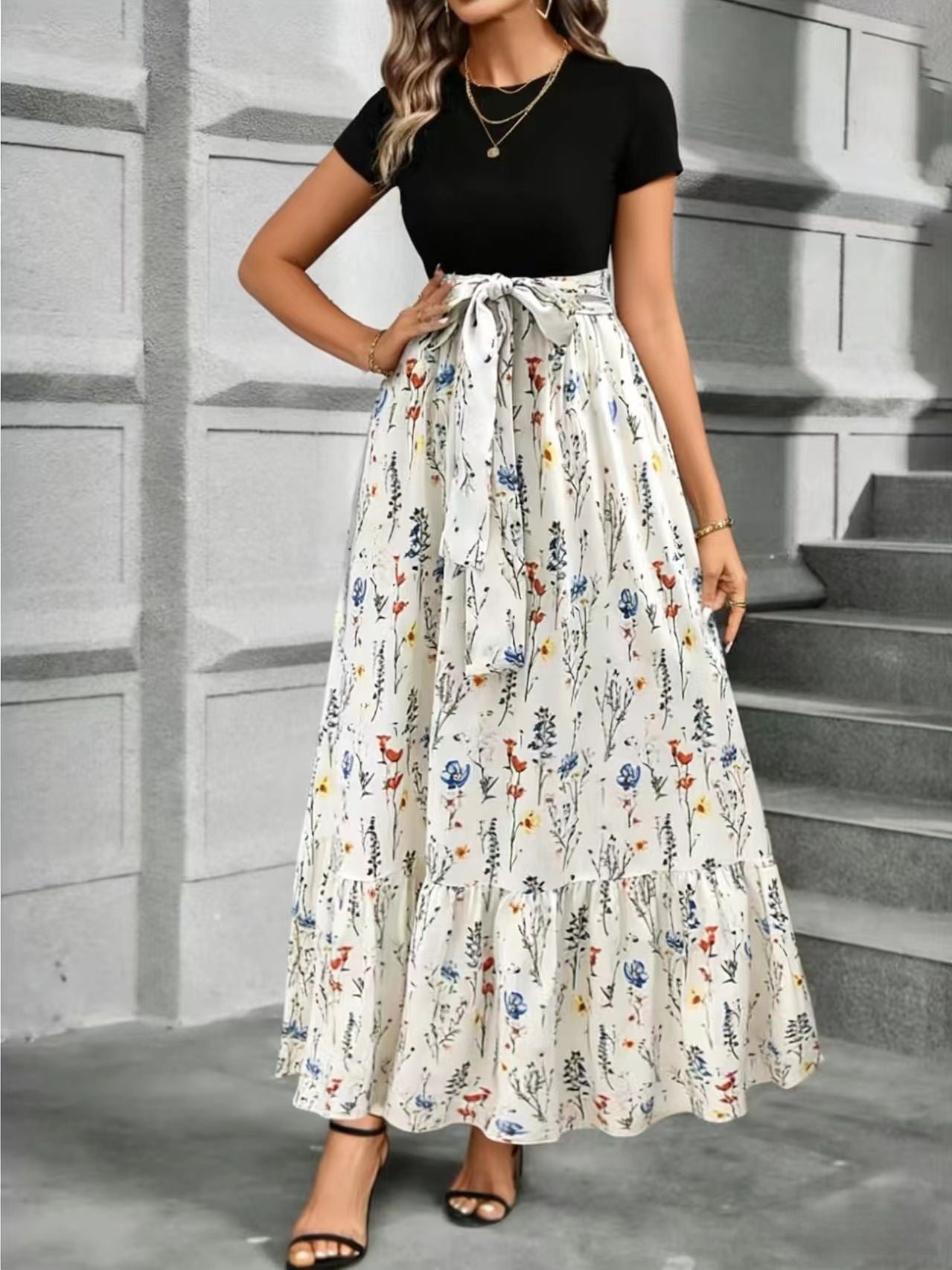 Elegant Short Sleeve Dress
