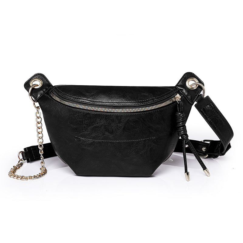 Oval Crossbody Bag with Zipper