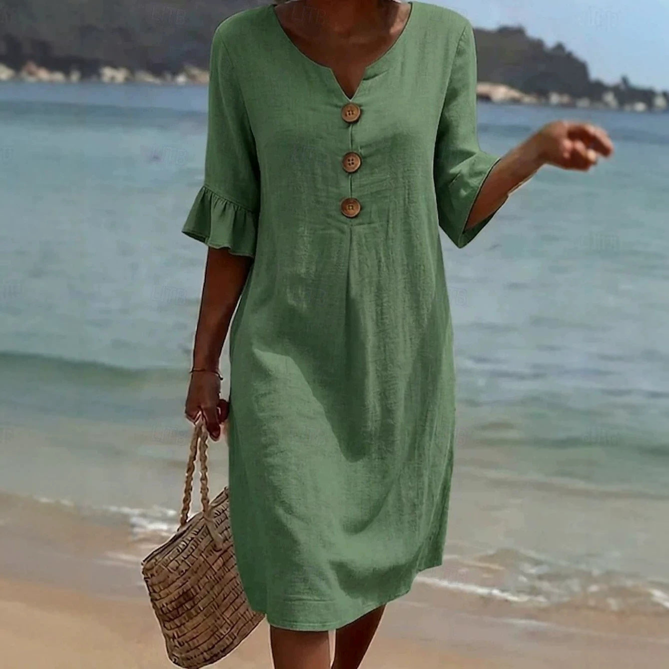 Floral Print Chiffon Maxi Dress with Bell Sleeves