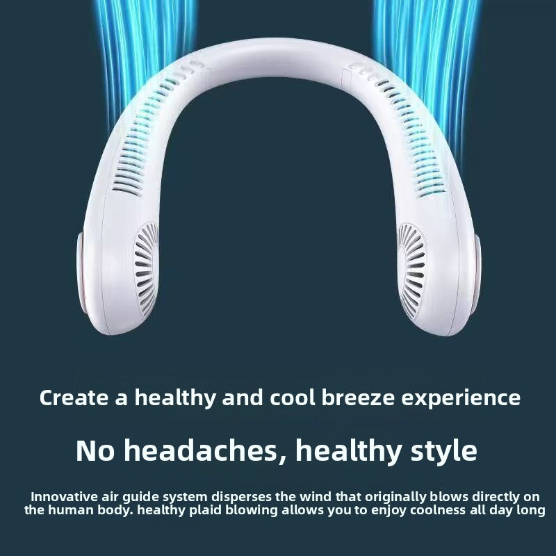 Ventilador de cuello recargable USB sin aspas con pantalla digital