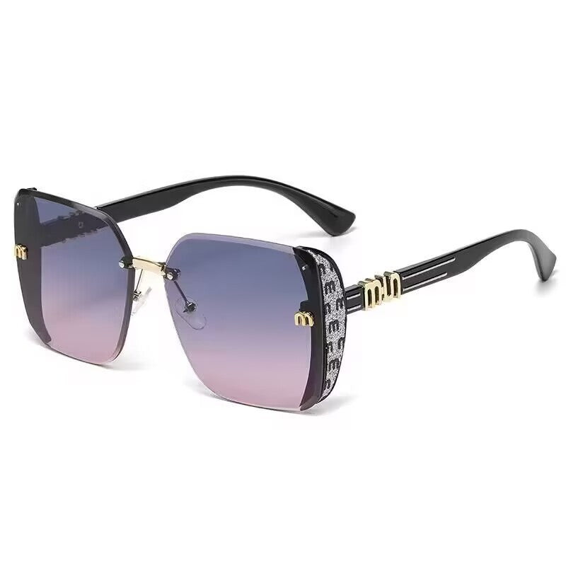 Gafas de sol de marco grande para mujer, gafas de sol cuadradas de moda de alta gama