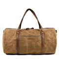 Retro Canvas Travel Bag with Leather Trim
