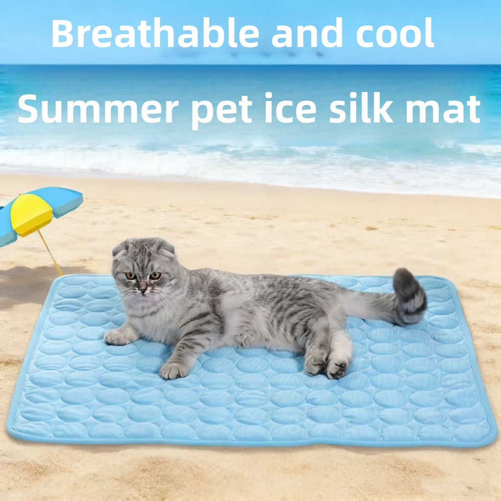 Alfombra de seda de hielo para mascotas de verano