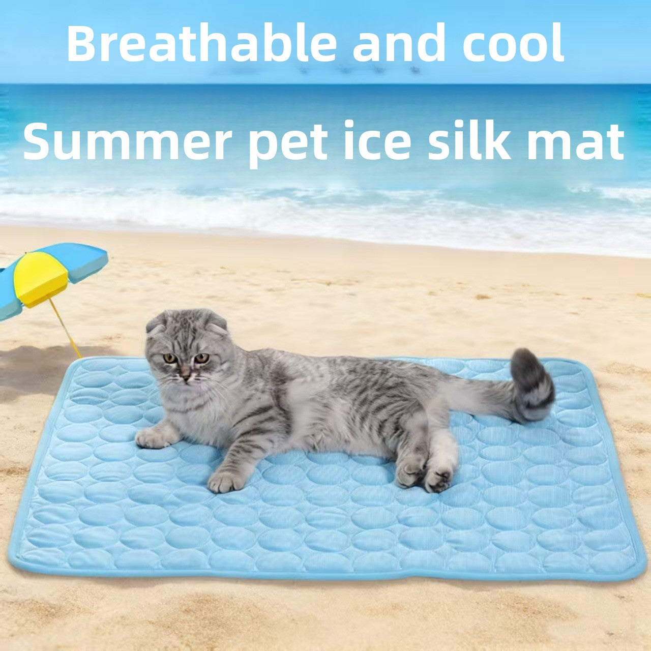 Alfombra de seda de hielo para mascotas de verano