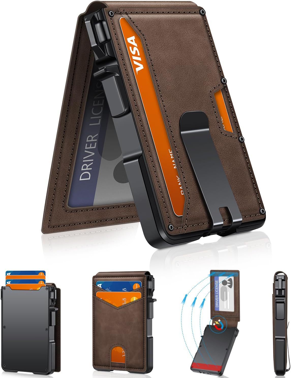 Cartera de metal con tarjetero RFID