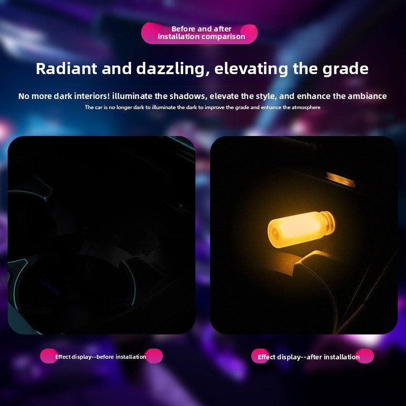 Luz ambiental de vidrio LED con control táctil USB