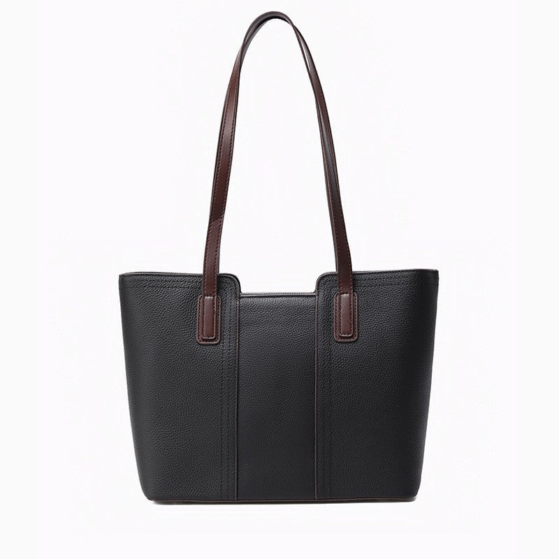 Genuine Leather Women Tote Bag Large Capacity Commuter Shoulder Bag