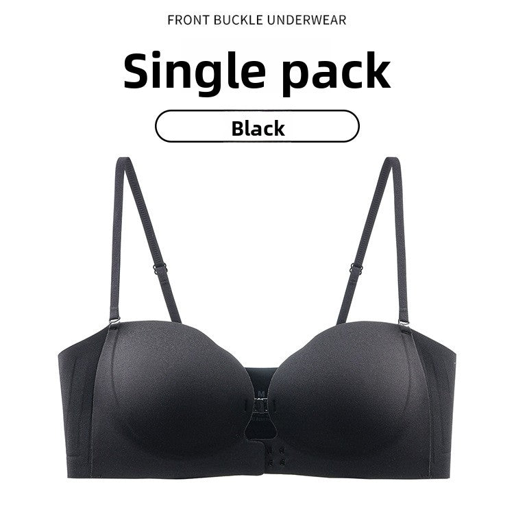 Sujetador push up sin tirantes con cierre frontal