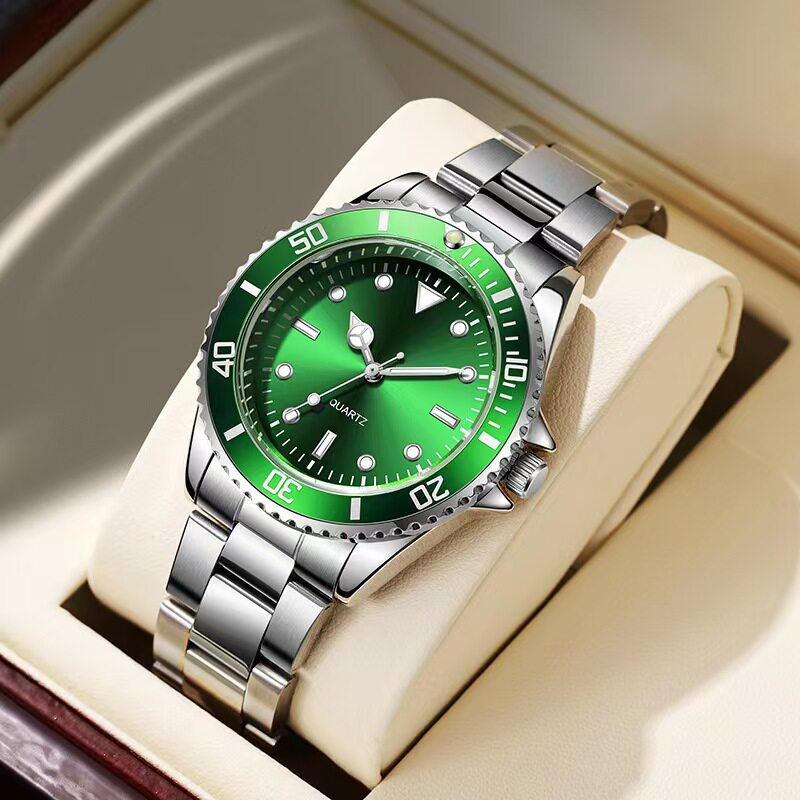 Alloy Steel Quartz Watch with Night Light